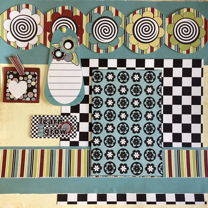 Premade SHES ON THE MOVE (5) 12”X12” Scrapbook Pages