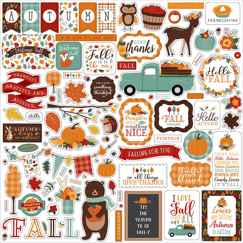 Echo Park HAPPY FALL 12"X12" Scrapbook Collection Kit