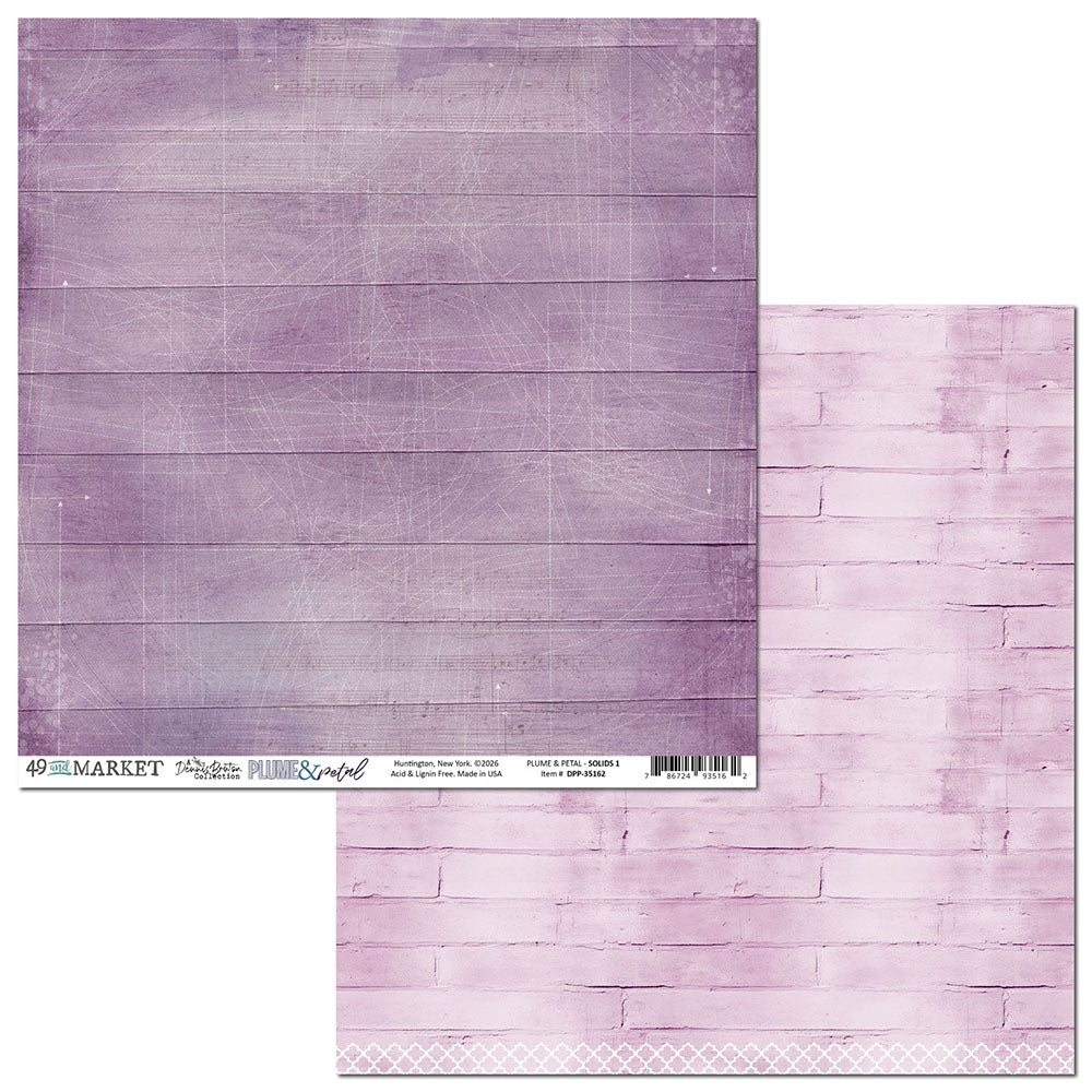 49 and Market PLUME &amp; PETAL 12X12 Scrapbook Paper