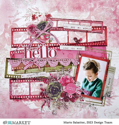49 and Market ArtOptions ROUGE LASER CUT ELEMENTS 97pc