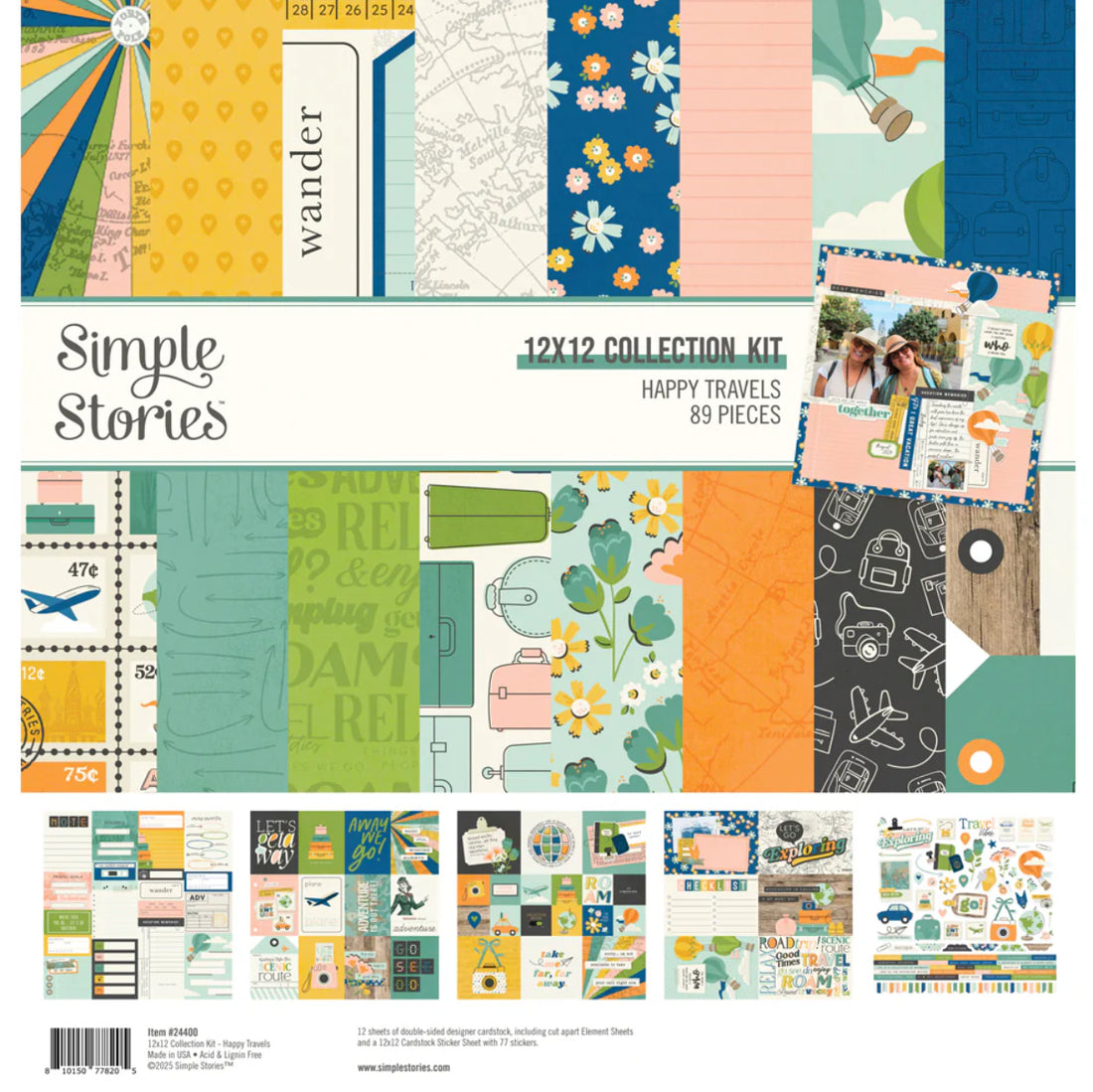 Simple Stories HAPPY TRAVELS Collection Kit 89pc