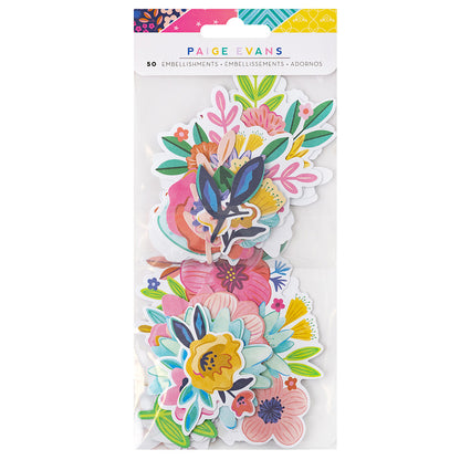 Paige Evans Blooming Wild EMBELLISHMENTS 50pc