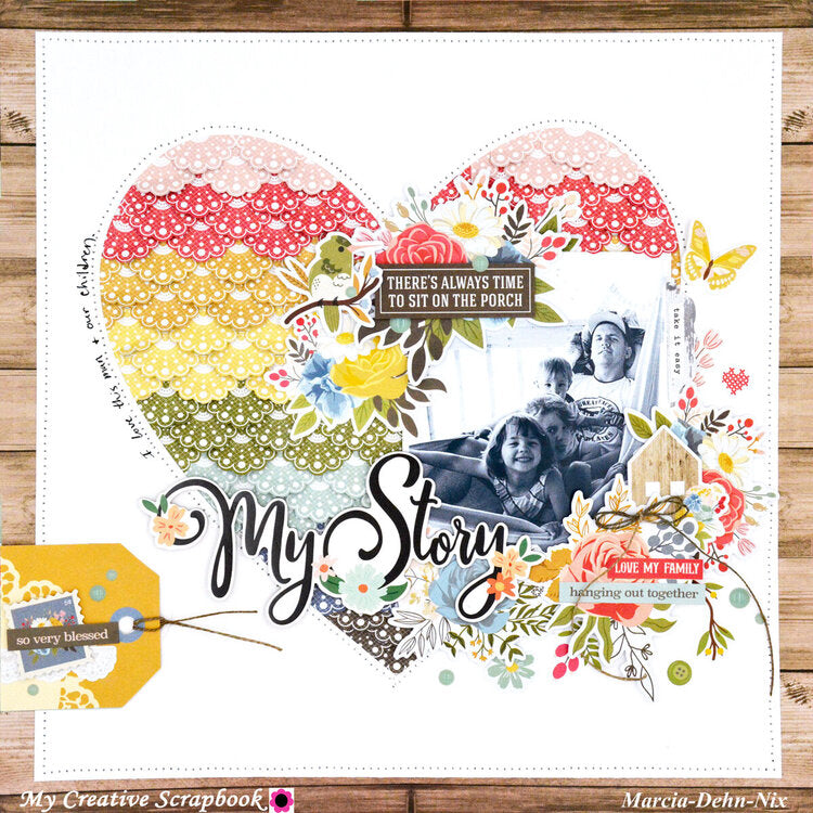 Simple Stories FRONT PORCH Floral Bits 33pc