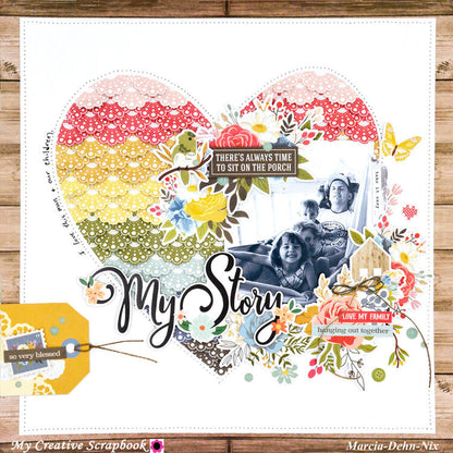 Simple Stories FRONT PORCH Floral Bits 33pc