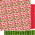 Pattern of watermelon slices and whole watermelons on a white background