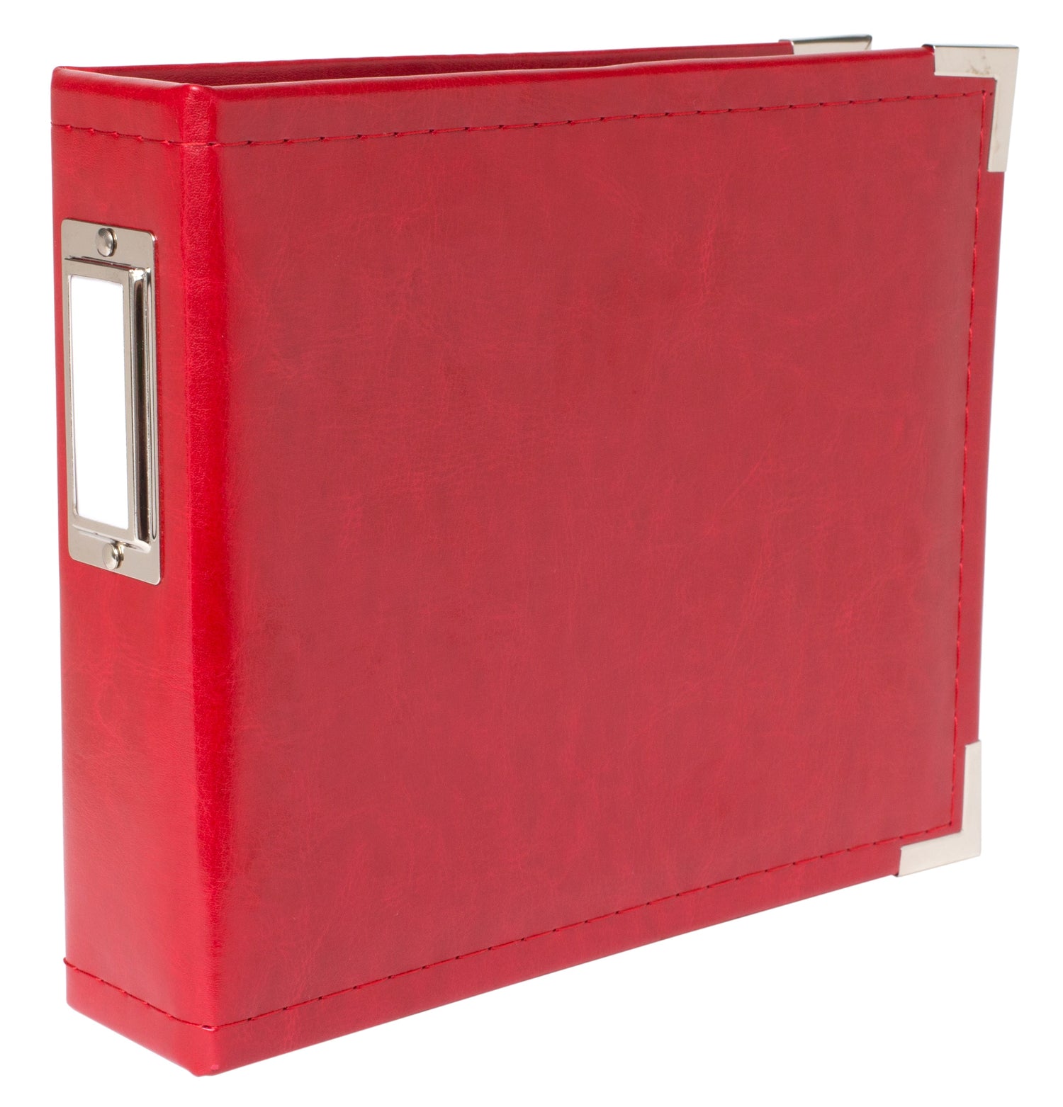 WeR Classic Leather REAL RED 6&quot;X6&quot; Scrapbook Album