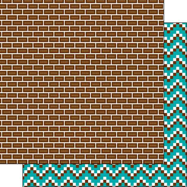MineCraft PIXEL ADDICT 12”X12” Scrapbook Kit 9pc