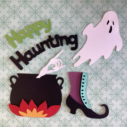 HAPPY HAUNTING WITCH Halloween Diecuts