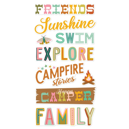 Simple Stories TRAIL MIX FOAM STICKERS 18pc