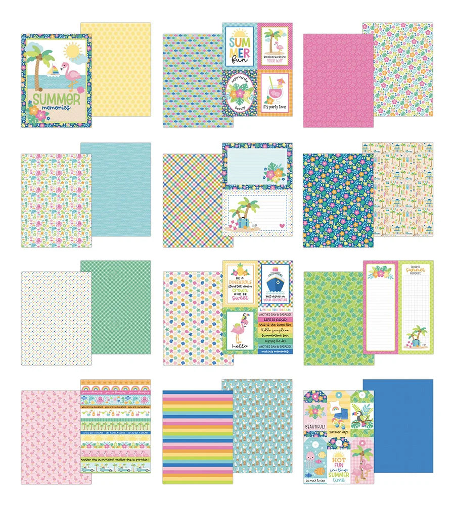Doodlebug SUMMER FUN 6X8 Paper Pad 24pc