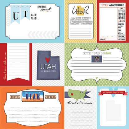 Scrapbook Customs UTAH SCRAPBOOK KIT Papers and Stickers 8pc