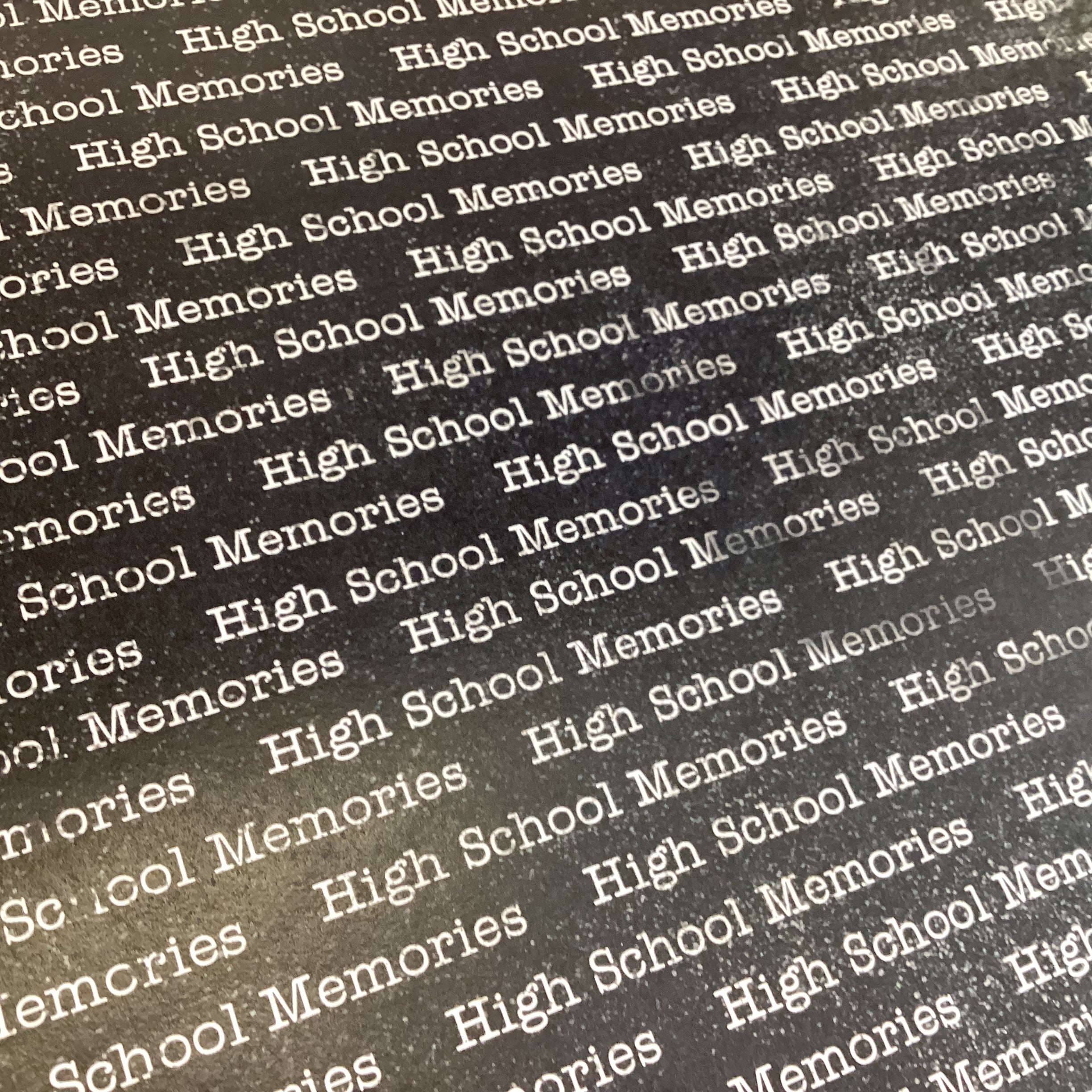 Word Background HIGH SCHOOL MEMORIES 12&quot;X12&quot; Scrapbook Paper