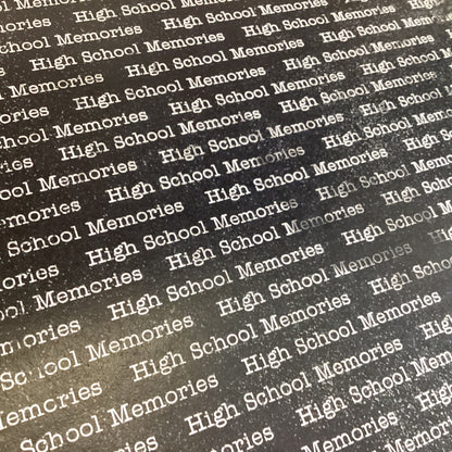 Word Background HIGH SCHOOL MEMORIES 12&quot;X12&quot; Scrapbook Paper