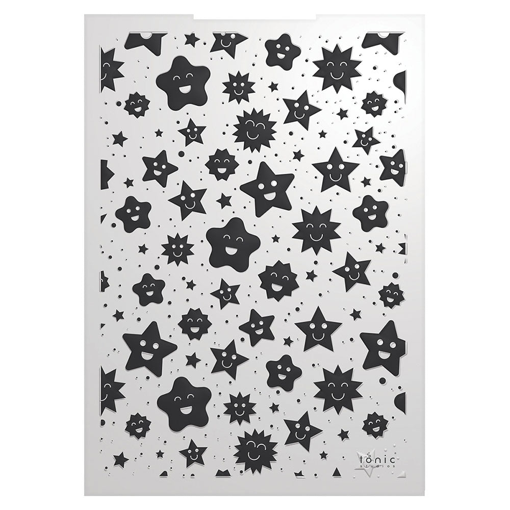 Tonic Studios A Very Festive Fayer CUTESY STARS Embossing Folder