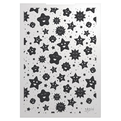 Tonic Studios A Very Festive Fayer CUTESY STARS Embossing Folder