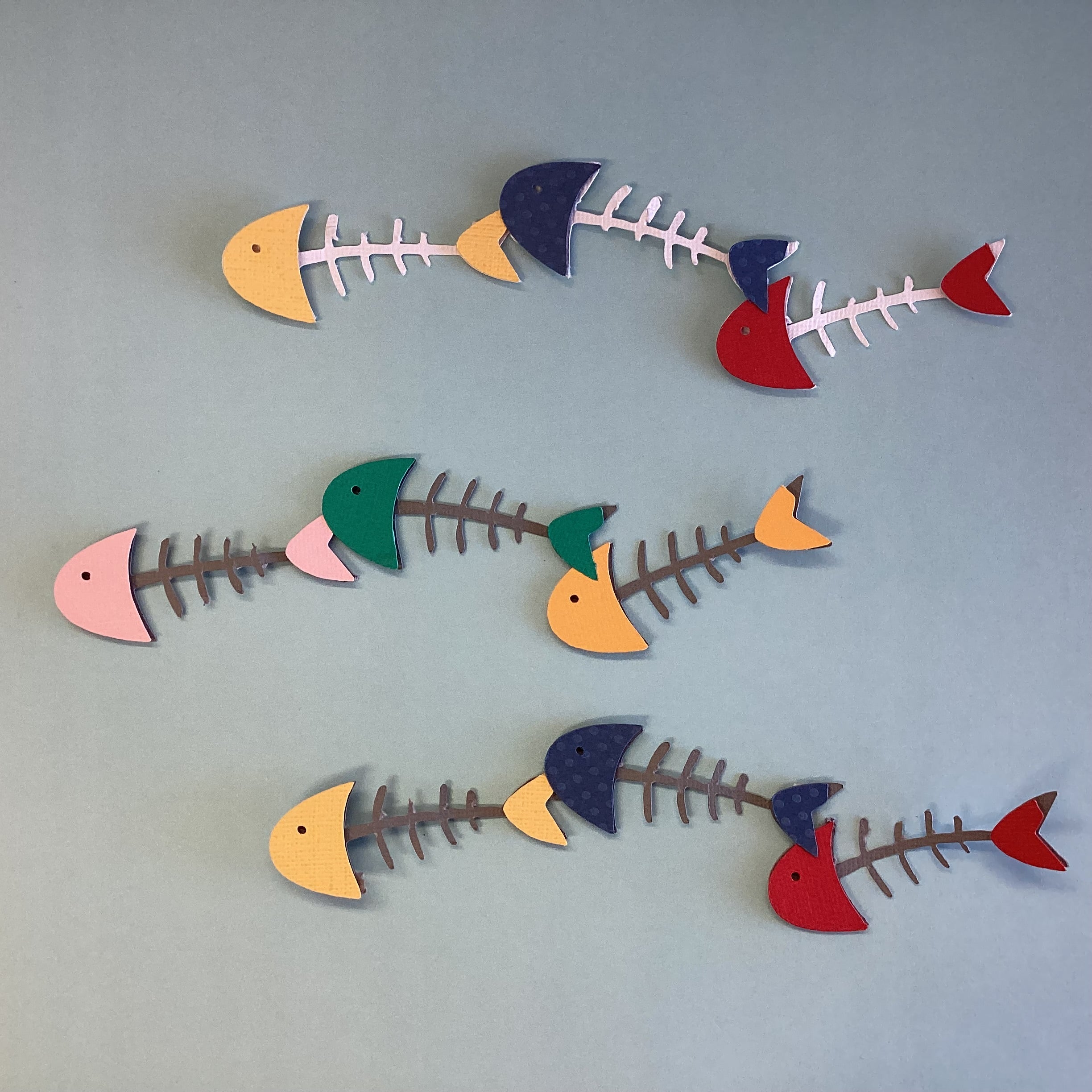 FISH BONES Pet Custom Scrapbook Die Cuts