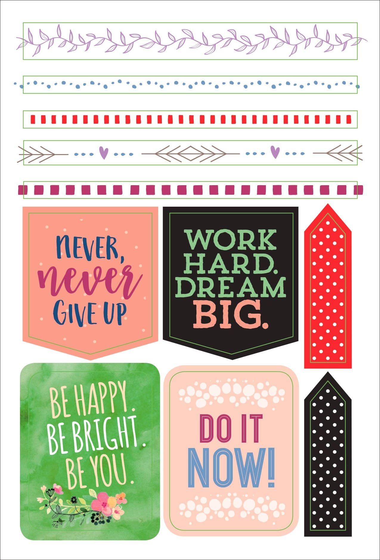 Peter Pauper Planner Stickers SHE BELIEVED SHE COULD Essentials
