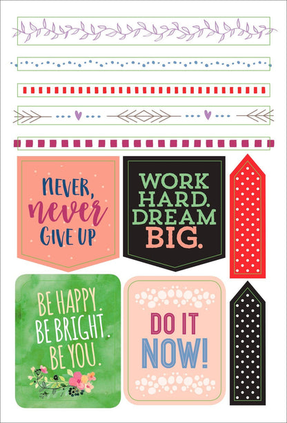 Peter Pauper Planner Stickers SHE BELIEVED SHE COULD Essentials