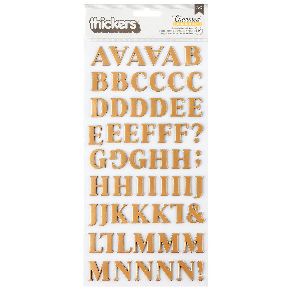 American Crafts Thickers CHARMED CHRONICLES Foam Letter Stickers