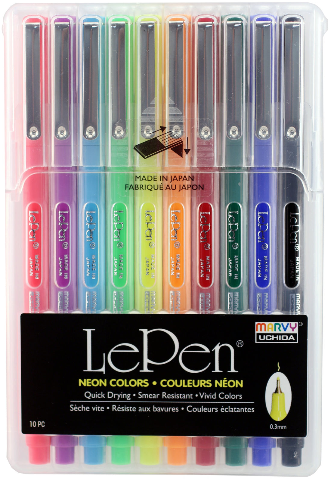 Marvy Uchida LePEN NEON MARKER SET 10pc