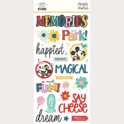 Simple Stories SAY CHEESE HAPPIEST PLACE Foam Stickers 48pc