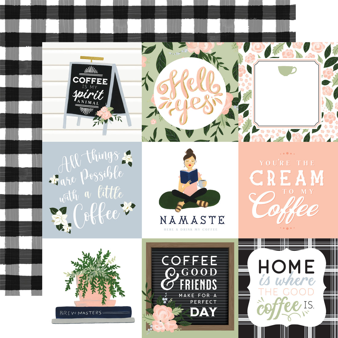 Echo Park COFFEE AND FRIENDS 12”x12” Scrapbook Paper