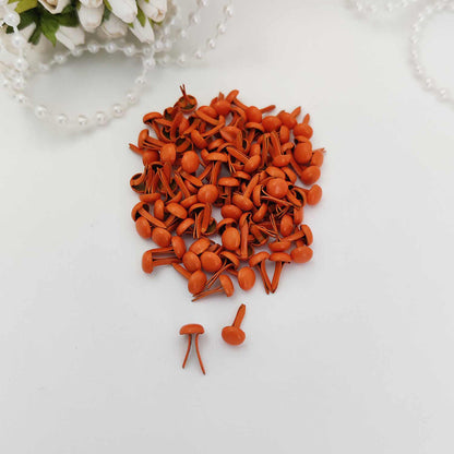 Dress My Craft BRIGHT ORANGE Colored Brads 100pcs