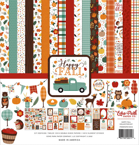 Echo Park HAPPY FALL 12"X12" Scrapbook Collection Kit