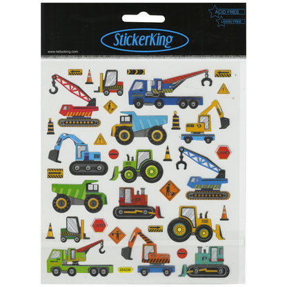 Sticker King CONSTRUCTION TRUCKS Foil Stickers 35pc