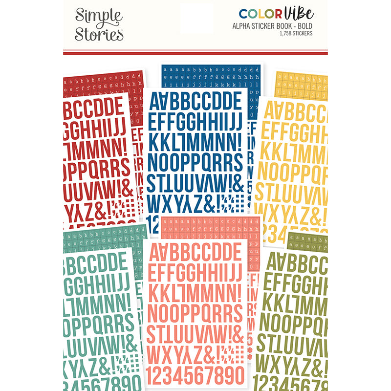 Simple Stories ColorVibe BOLD Alpha Sticker Book
