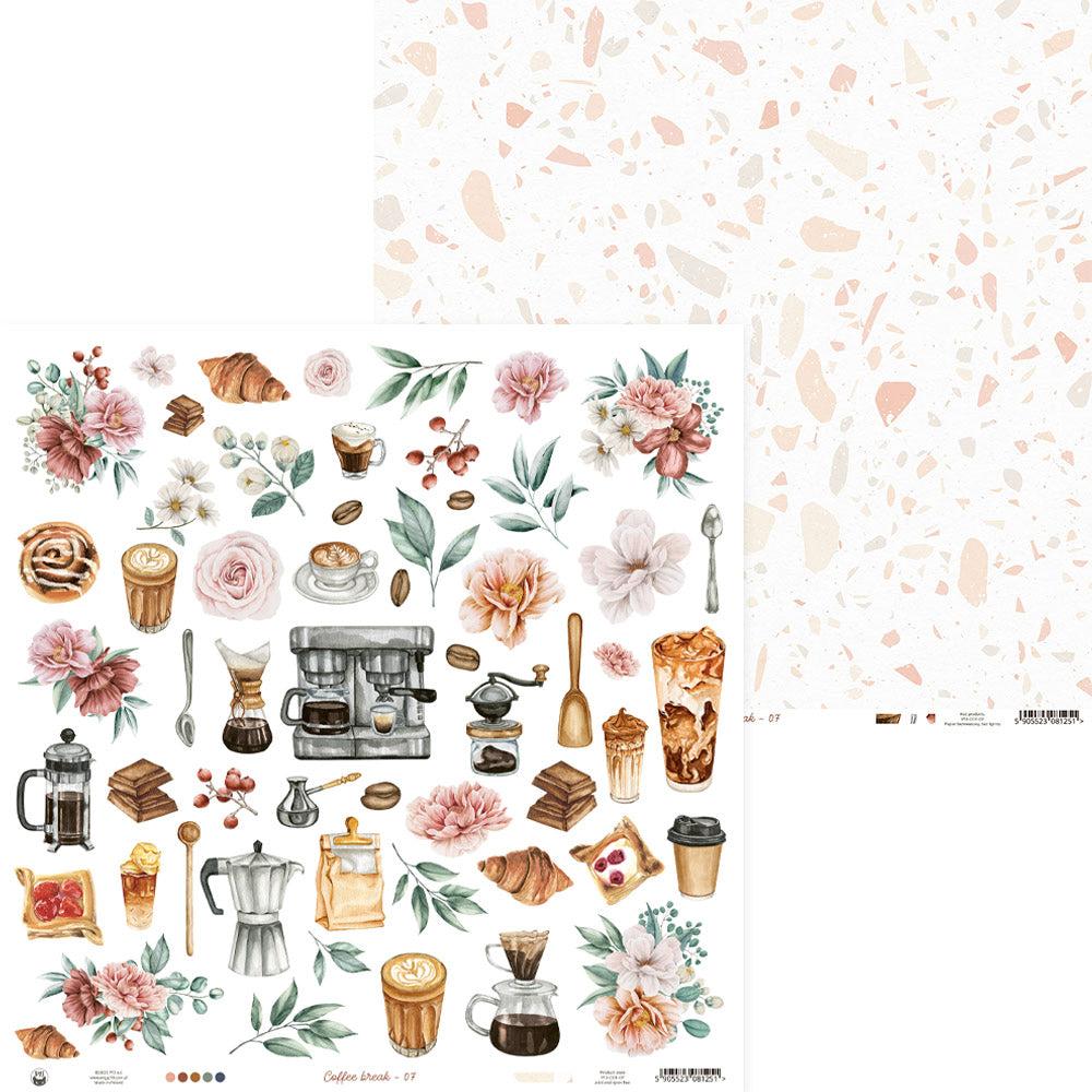 P13 COFFEE BREAK 07 12"X12" Breakfast Scrapbook Paper Scrapbooksrus LasVegas