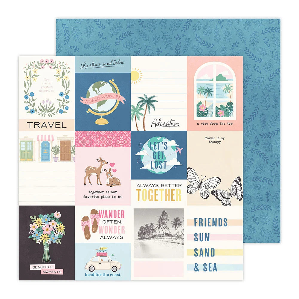 Bea Valint SMILES FOR MILES 12”X12” Scrapbook Paper