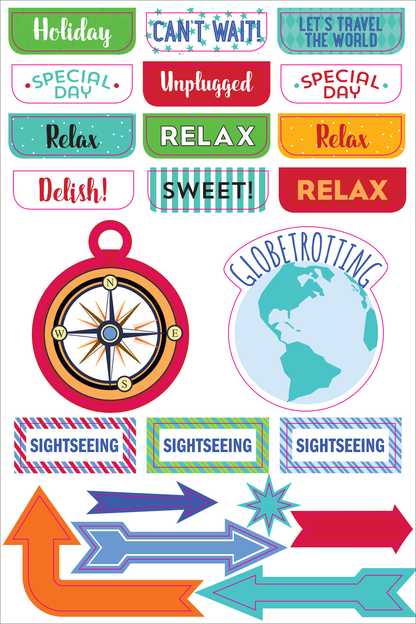 Peter Pauper Planner Stickers TRAVEL Essentials