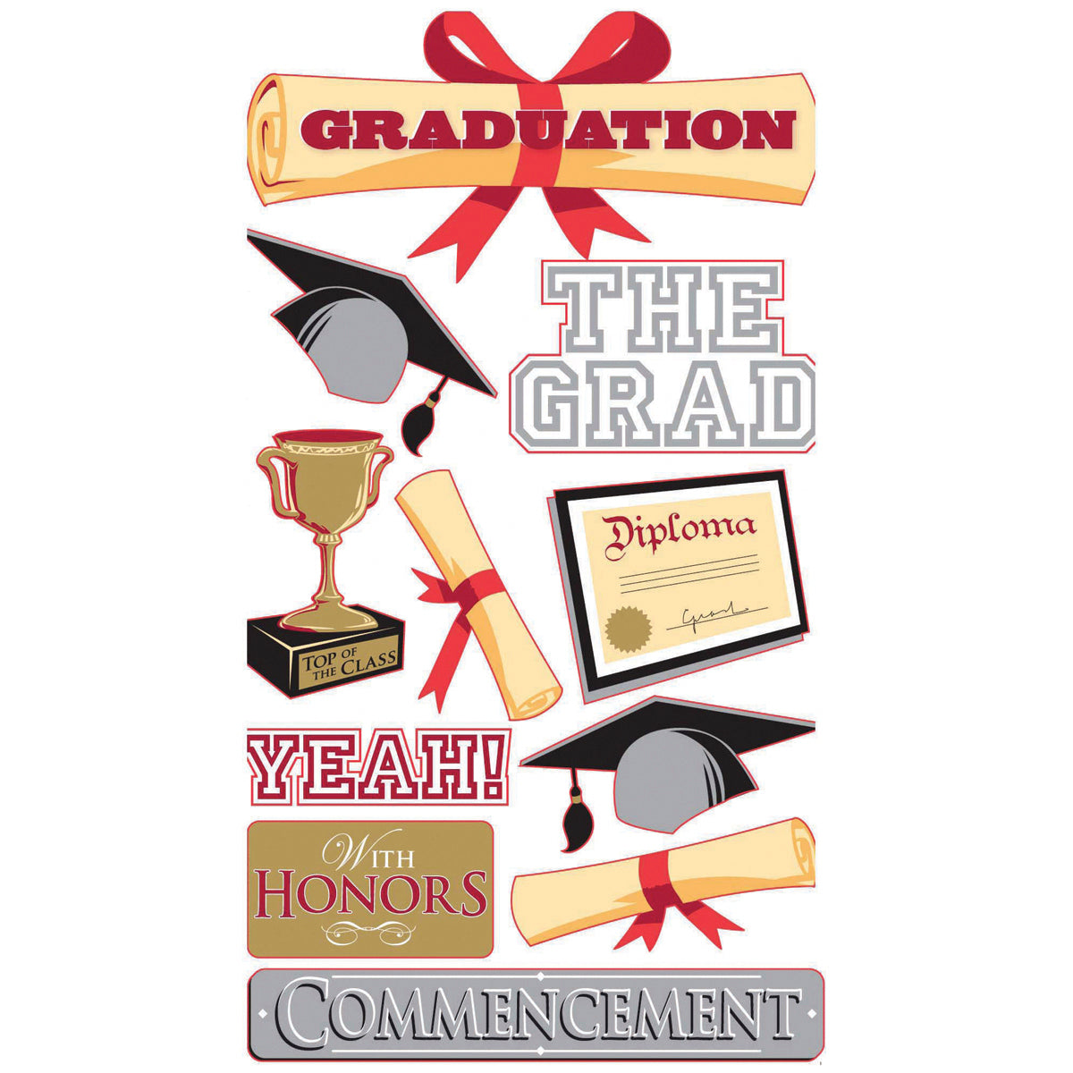 Ek Success THE GRAD Sticko Dimensional Stickers 11pc