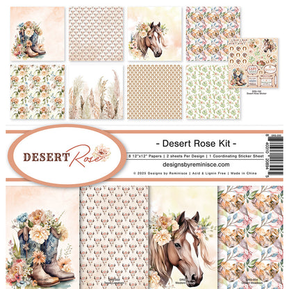 Reminisce DESERT ROSE 12&quot;X12&quot; Scrapbook Kit 9pc