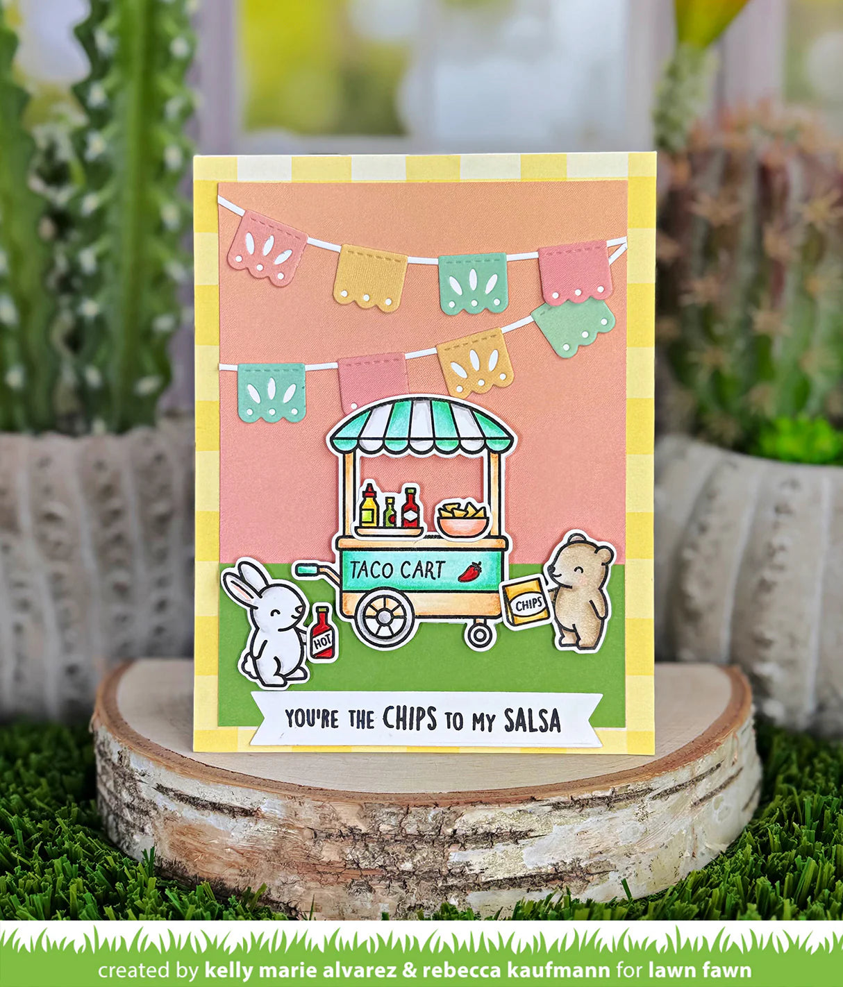Lawn Cuts FIESTA BANNER BORDER Custom Craft Dies 3pc