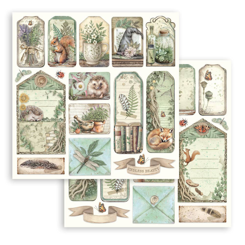 Stamperia HERBARIUM SILVAE 12”X12” Scrapbook Paper Maxi Pad