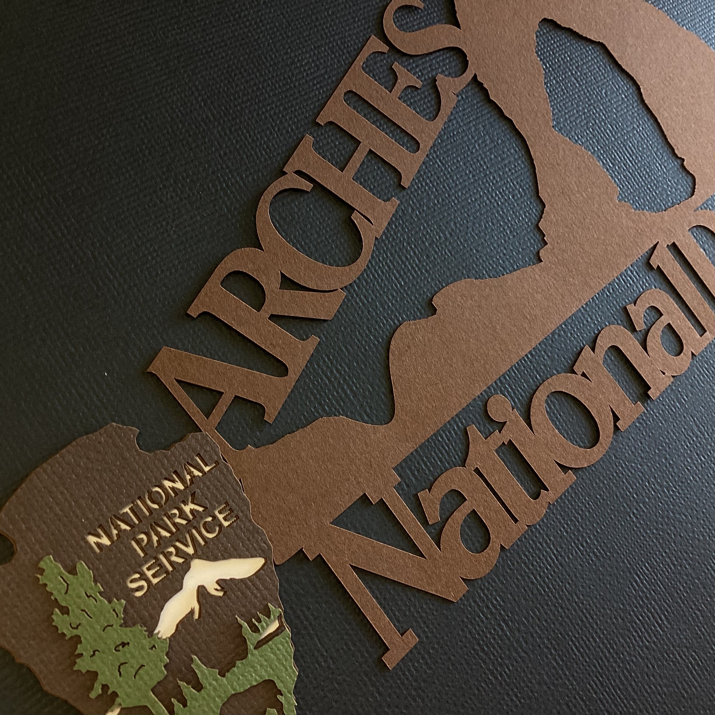 ARCHES NATIONAL PARK SPEARHEAD Travel Title Laser Cuts