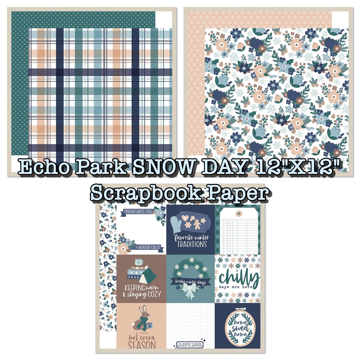 Echo Park SNOW DAY 12&quot;X12&quot; Scrapbook Paper