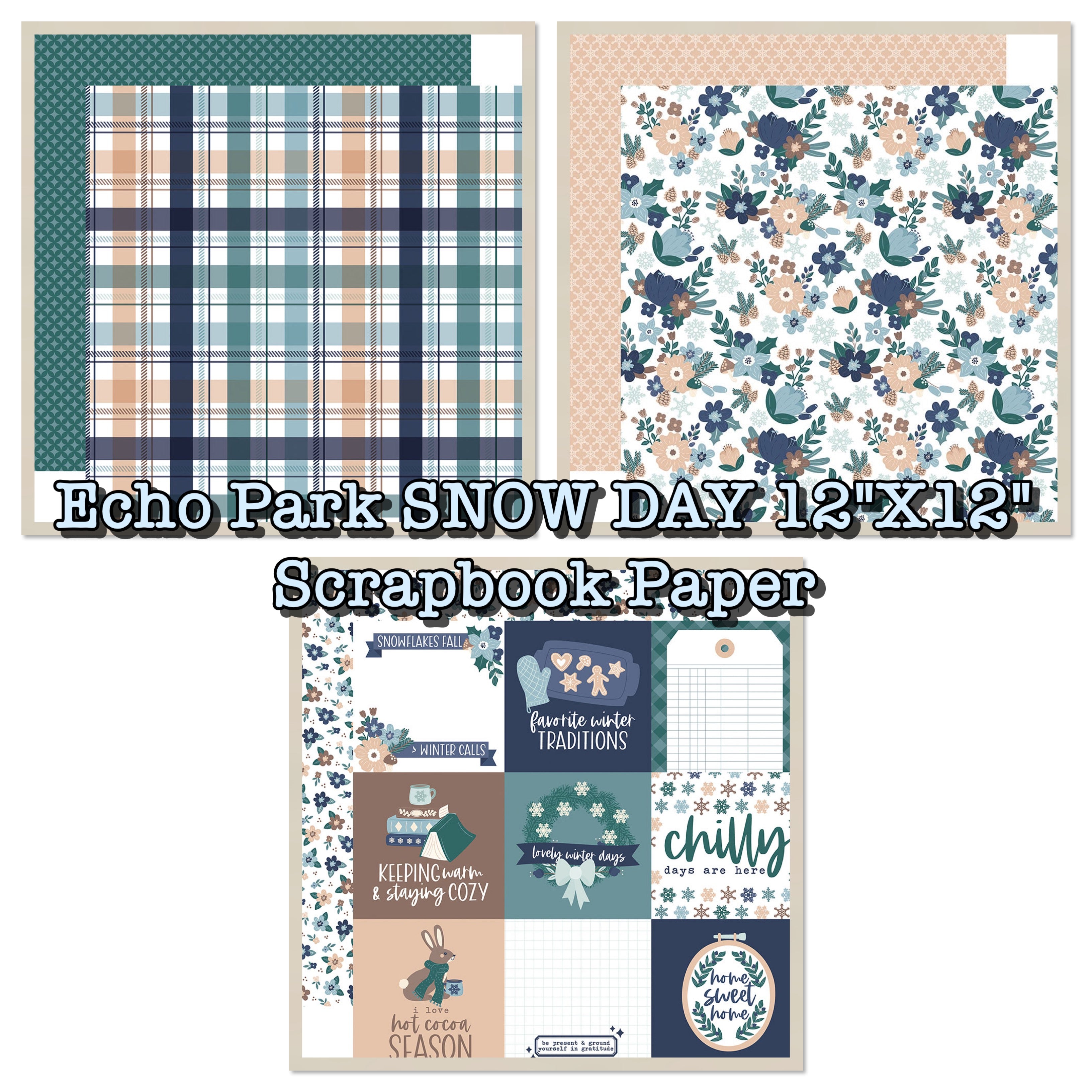 Echo Park SNOW DAY 12&quot;X12&quot; Scrapbook Paper