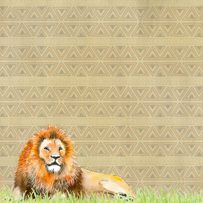 Scrapbook Customs SAFARI LION 12&quot;X12&quot; Scrapbook Paper