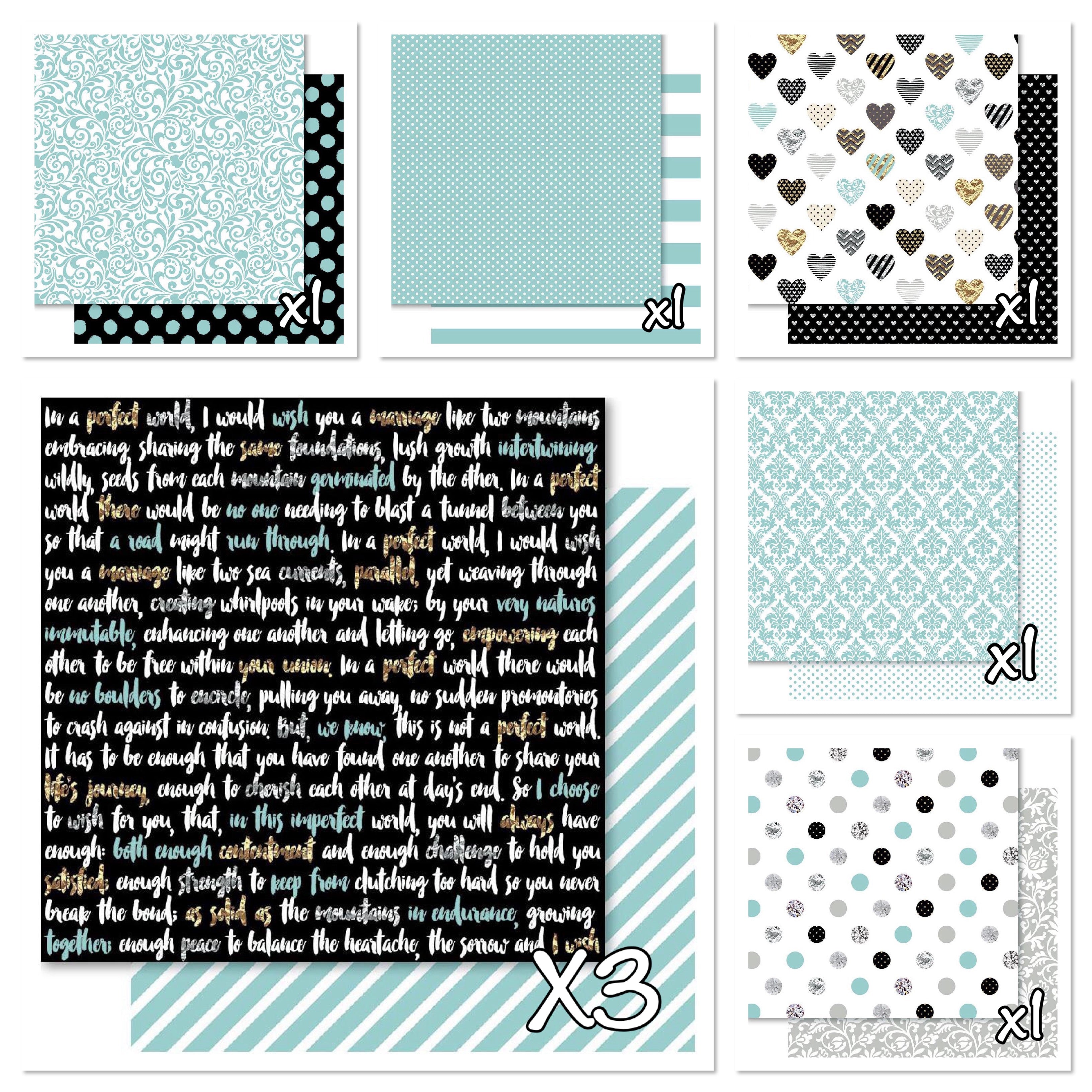 Bella! New York Paperz PERFECT WORLD 12"X12" Scrapbook Paper Pack