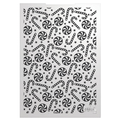 Tonic Studios A Candy Cane Christmas SWEET FESTIVITIES 3D Embossing Folder