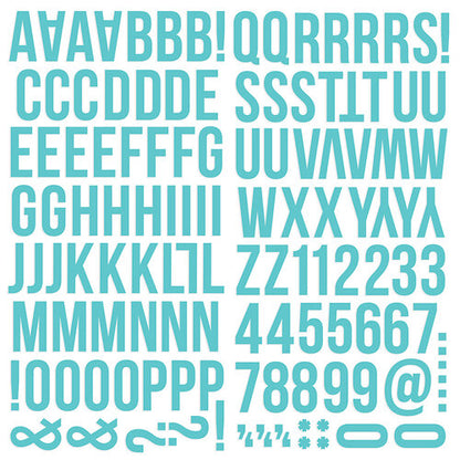 Simple Stories COLOR VIBE TEAL Foam Alpha Letter Stickers