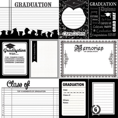 Scrapbook Customs CONGRATULATIONS GRADUATE 12”X12” Paper Pack 12pc