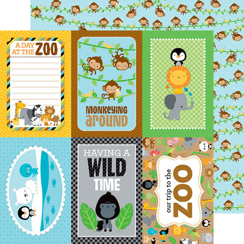 Doodlebug AT THE ZOO 12”X12” Paper Pack 12pc