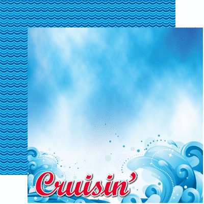 Reminisce Signature Series Cruise CRUISIN’ 12”X12" Scrapbook Paper