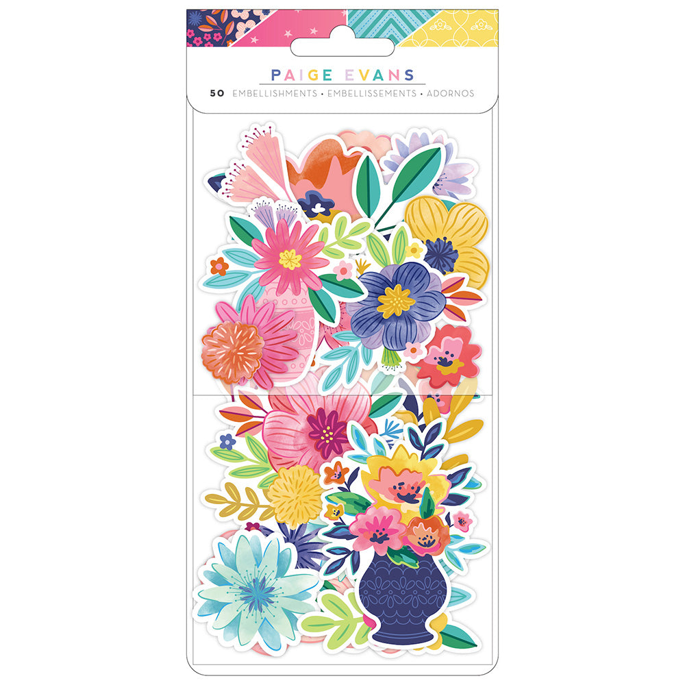 Paige Evans Blooming Wild EMBELLISHMENTS 50pc