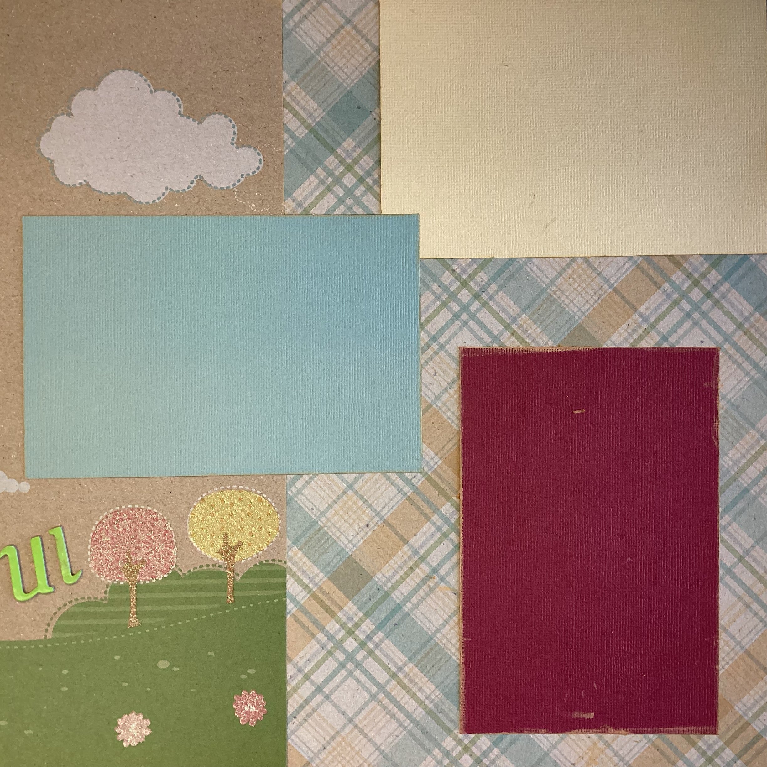 Premade PLAYFUL DOG (2) 12”X12” Scrapbook Pages