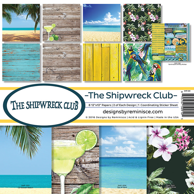 Reminisce THE SHIPWRECK CLUB 12"X12" Scrapbook Kit 9pc
